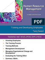 Human Resource Management: Training and Developing Employees Tariq Saeed