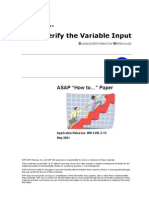 How To... Verify The Variable Input