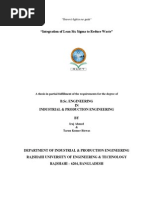 "Integration of Lean Six Sigma To Reduce Waste": A Thesis in Partial Fulfillment of The Requirements For The Degree of