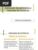 Estimación de Parámetros e Intervalos de Confianza