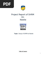 Project Report of SHRM On Nestle