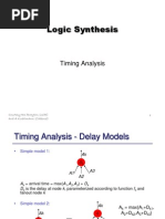 Logic Synthesis: Timing Analysis