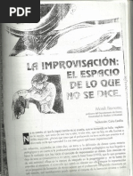 La Improvisacion - El Espacio de Lo Que No Se Dice - Monik Bruneau