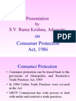 Presentation by S.V. Rama Krishna, Advocate: On Consumer Protection Act, 1986