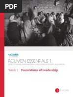 Acumen Essentials WK 1