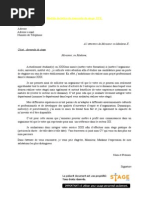 Modèle Lettre de Demande de Stage (PFE)