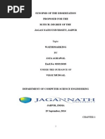 Synopsis of The Dissertation Proposed For The M.Tech. Degree of The Jagan Nath University, Jaipur