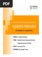 Programacion Del Servicio Ferroviario