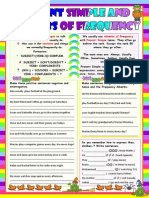 Present Simple and Adverbs of Frequency Colour and Greyscale Version Key Included