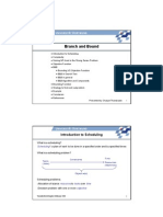 Scheduling - Branch and Bound Method