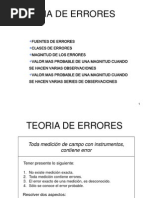 Teoría de Errores