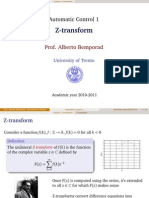 Z-Transform: Automatic Control 1