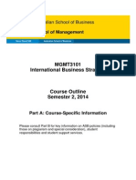 MGMT3101 International Business Strategy S22014