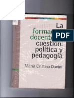 La Formación Docente en Cuestión Politica y Pedagogia