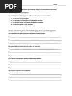 Cuestionario para La Identificacion de Las Inteligencias Múltiples