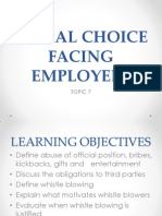 Topic 7 Moral Choice Facing Employees