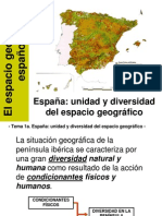 España, Unidad y Diversidad Del Espacio Geográfico