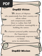 DepED Mission and Vision (Scroll)