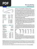 Morning Briefing: 1HFY14: Oil Consumption Remained Robust