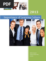 Importance of Learning Culture