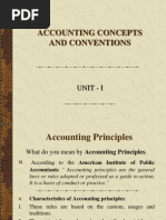 Accounting Concepts and Conventions: Unit - I