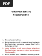 Pertanyaan Kebersihan Diri