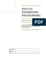 KT01103 Engineering Programming: School of Engineering and Information Technology, Universiti Malaysia Sabah