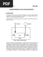 Informe COMPORTAMIENTO PVT DE LOS GASES IDEALES