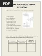 Classes de Palavras e Frases Imperativas