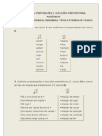 Antonímia Preposições e Locuções Prepositivas Advérbios e Locuções Adverbiais Sinonímia Tipos e Formas de Frases