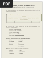 Classes de Palavras Pronominalização Conjunções e Locuções Conjuncionais