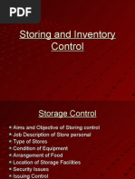 Storage and Inventory Control