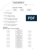 English Year 3 Final