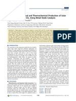 Review: Photochemical and Thermochemical Production of Solar Fuels From H Oandco Using Metal Oxide Catalysts