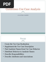 Guidelines Use Case Analysis (Analysis Classes)