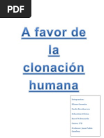 Informe Debate Clonación Humana