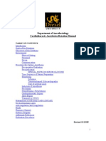 Department of Anesthesiology Cardiothoracic Anesthesia Rotation Manual