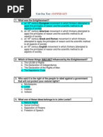 Unit One Test Answer Key