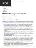 50 UNIX - Linux Sysadmin Tutorials