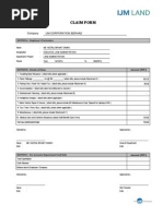 Claim Form: Company Ijm Corporation Berhad