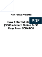 How I Started Making $3000 A Month Online in 30 Days From SCRATCH