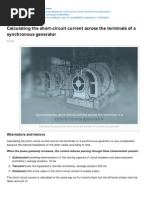 Calculating The Shortcircuit Current Across The Terminals of A Synchronous Generator