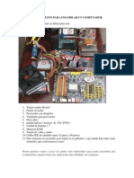 Procedimiento para Ensamblar Un Computador