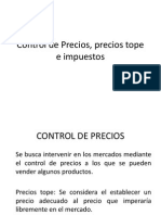 Control de Precios, Precios Tope e Impuestos