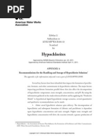 Hypochlorites: B300a-11 Addendum To ANSI/AWWA B300-10 Standard For