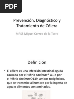 Prevención, Diagnóstico y Tratamiento de Cólera