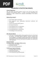 Introduction To The Oil & Gas Industry