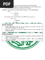 Bandpass Digital Communication System Solved Problems Tutorial Sheet