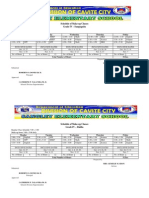 Schedule of Make-Up Classes Grade IV - Sampaguita: Monday Tuesday Wednesday Thursday Friday