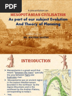 Mesopotamian Civilisation: As Part of Our Subject Evolution and Theory of Planning